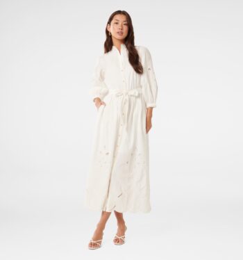 Aisha Broderie Midi Dress