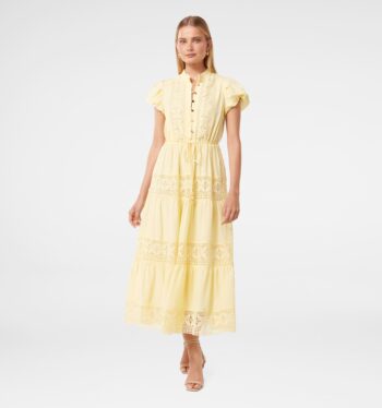 Amy Lace Trim Midi Dress