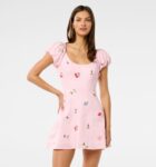 Clara Embroidered Linen Mini Dress