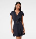 Cordelia Petite Satin Wrap Mini Dress