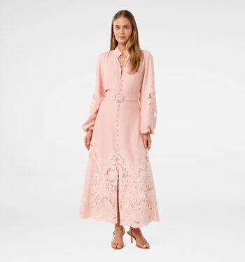 Ebony Embroidered Midi Dress