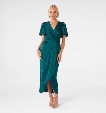 Estelle Flutter Sleeve Midi Dress