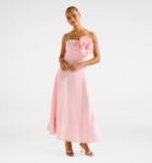 Felicia Structured Flower Midi Dress