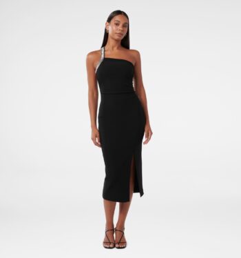 Irene Embellished Asym Bodycon Dress