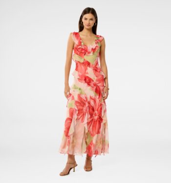 Olive Ruffle Dress