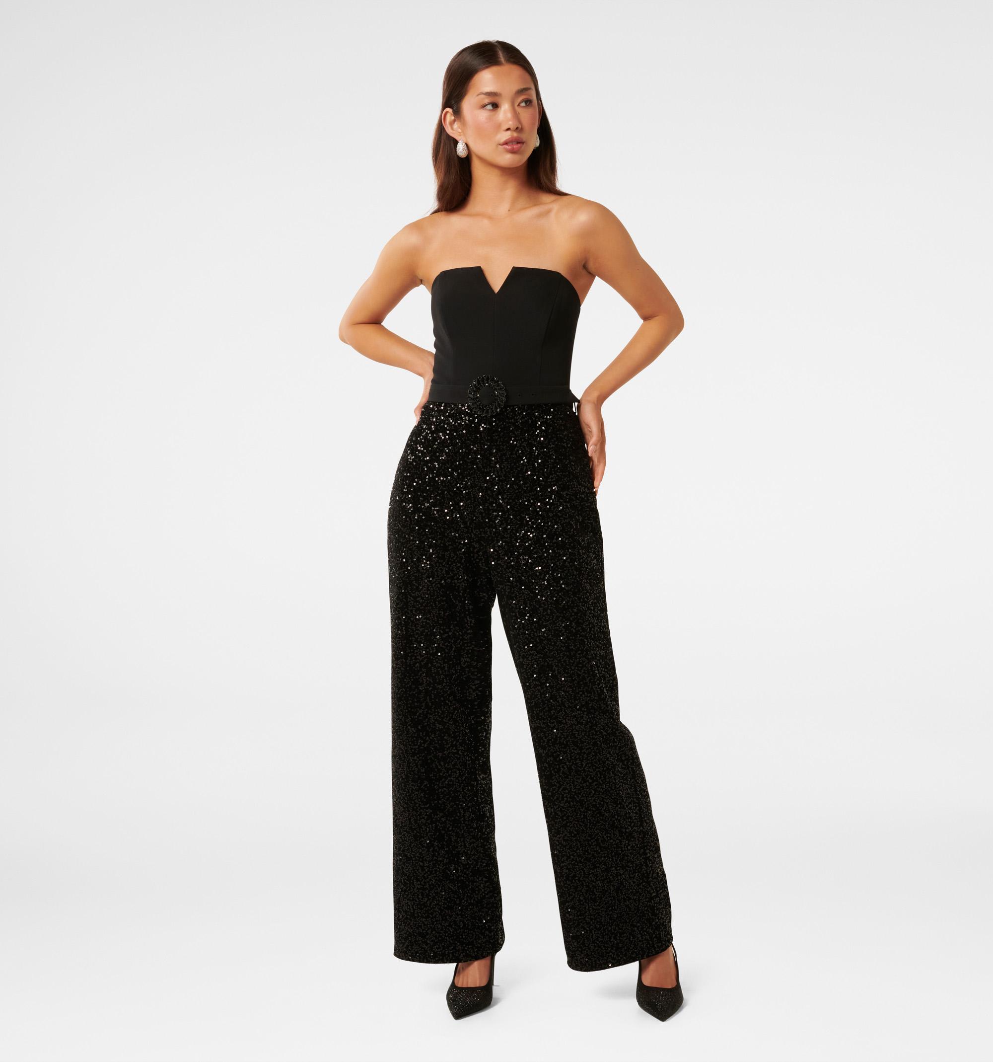 Allie Strapless Sequin Jumpsui