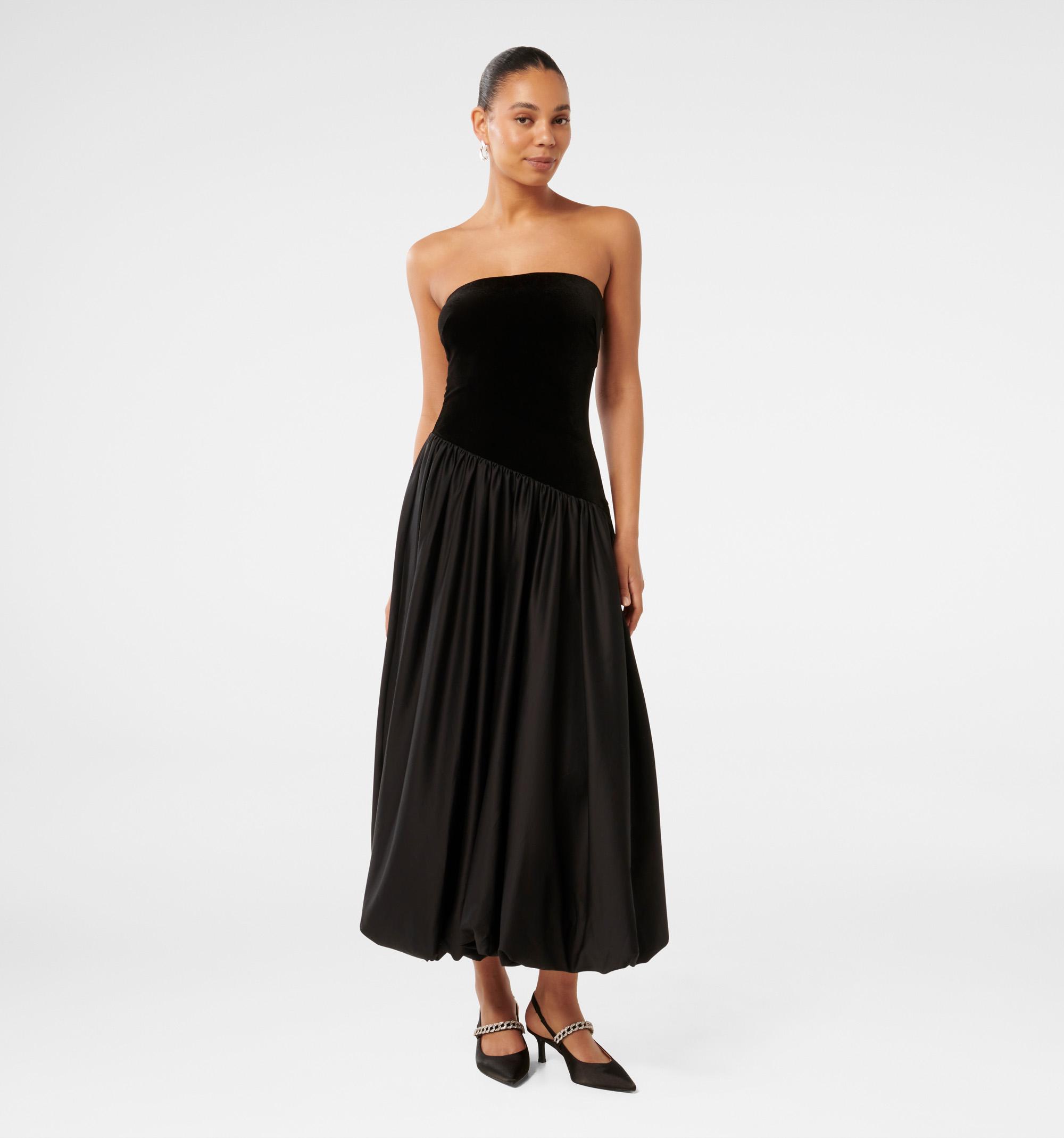 Delilah Velvet Bubble Hem Midi