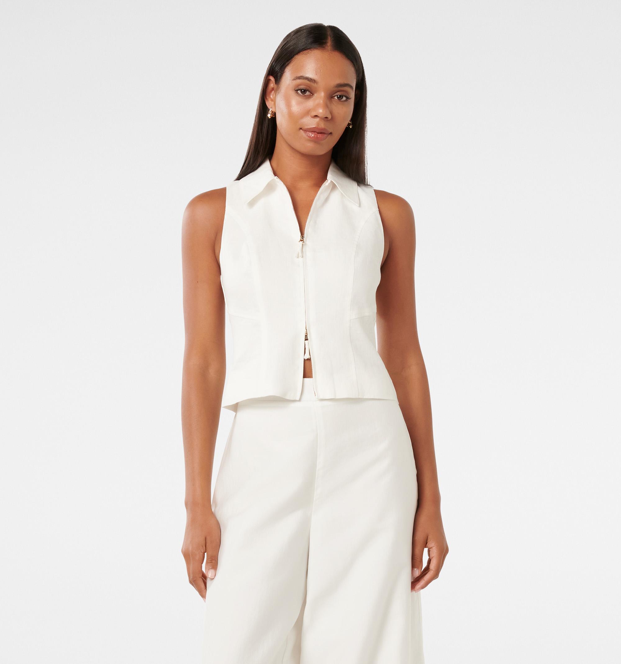 Felicity Zip Front Halter Top