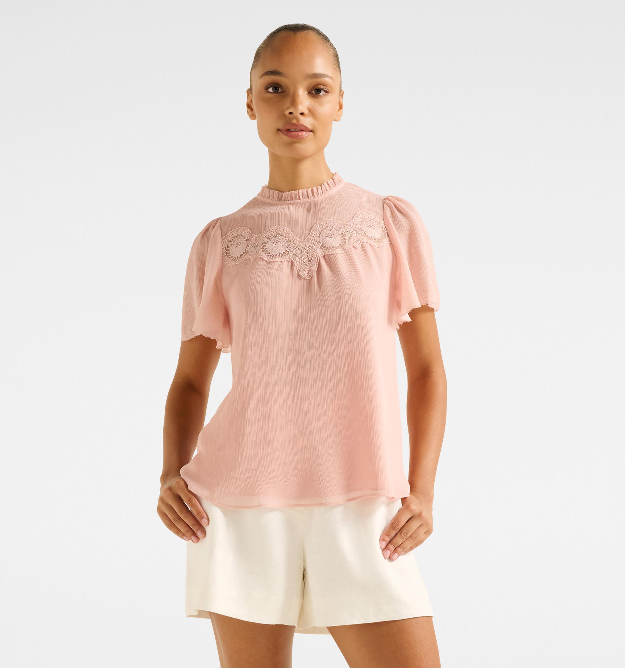 Martha Lace Insert Blouse