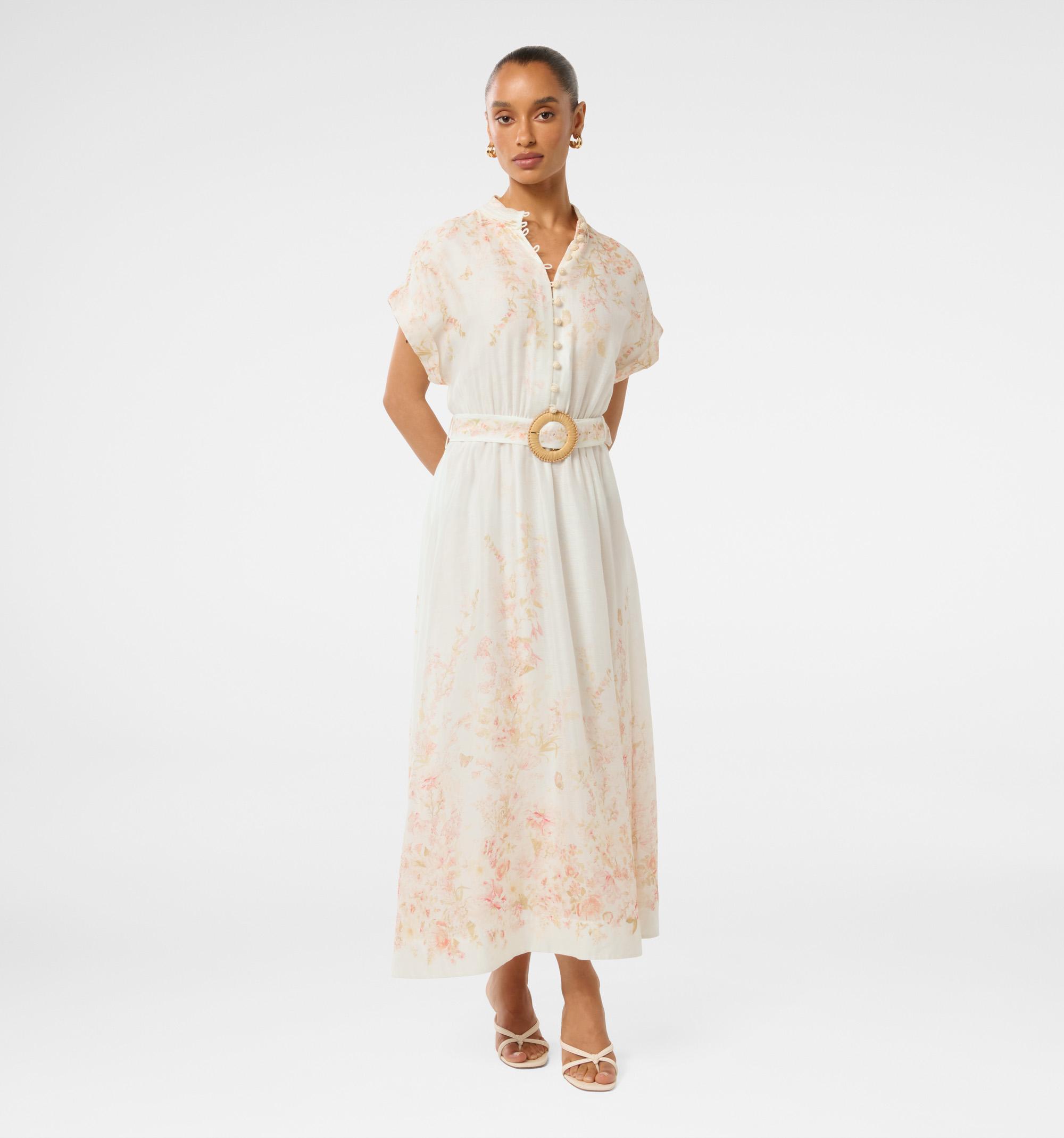 Mollie Petite Printed Midi Dre