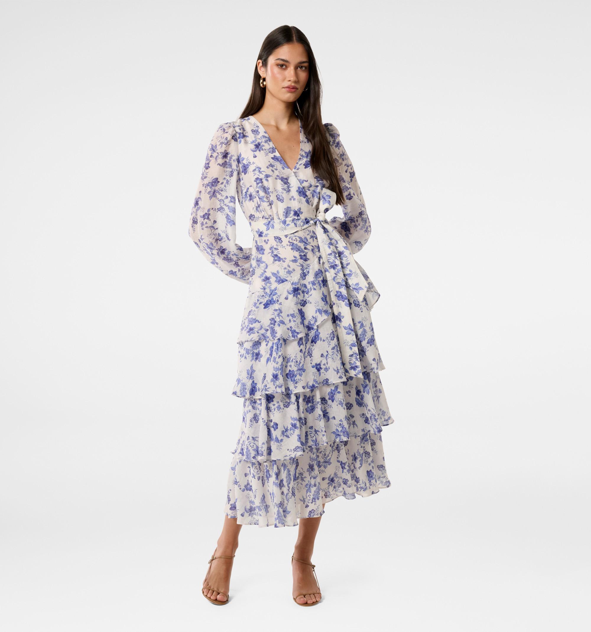 Nicky Long Sleeve Tiered Midi