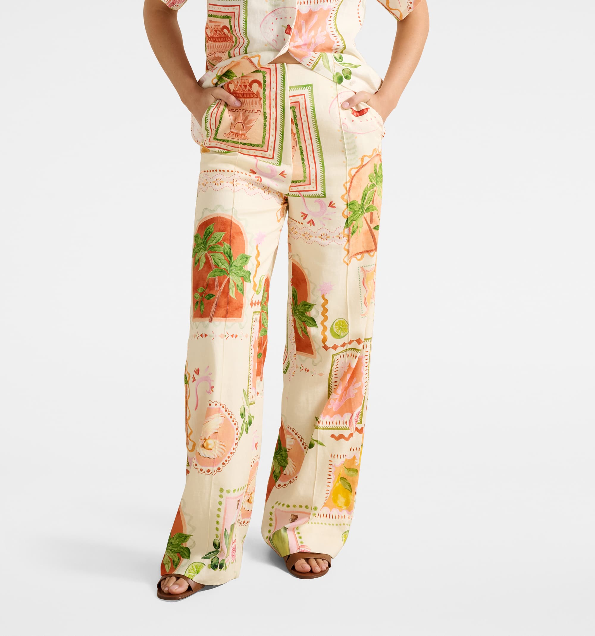 Ola Linen Wide Leg Pant