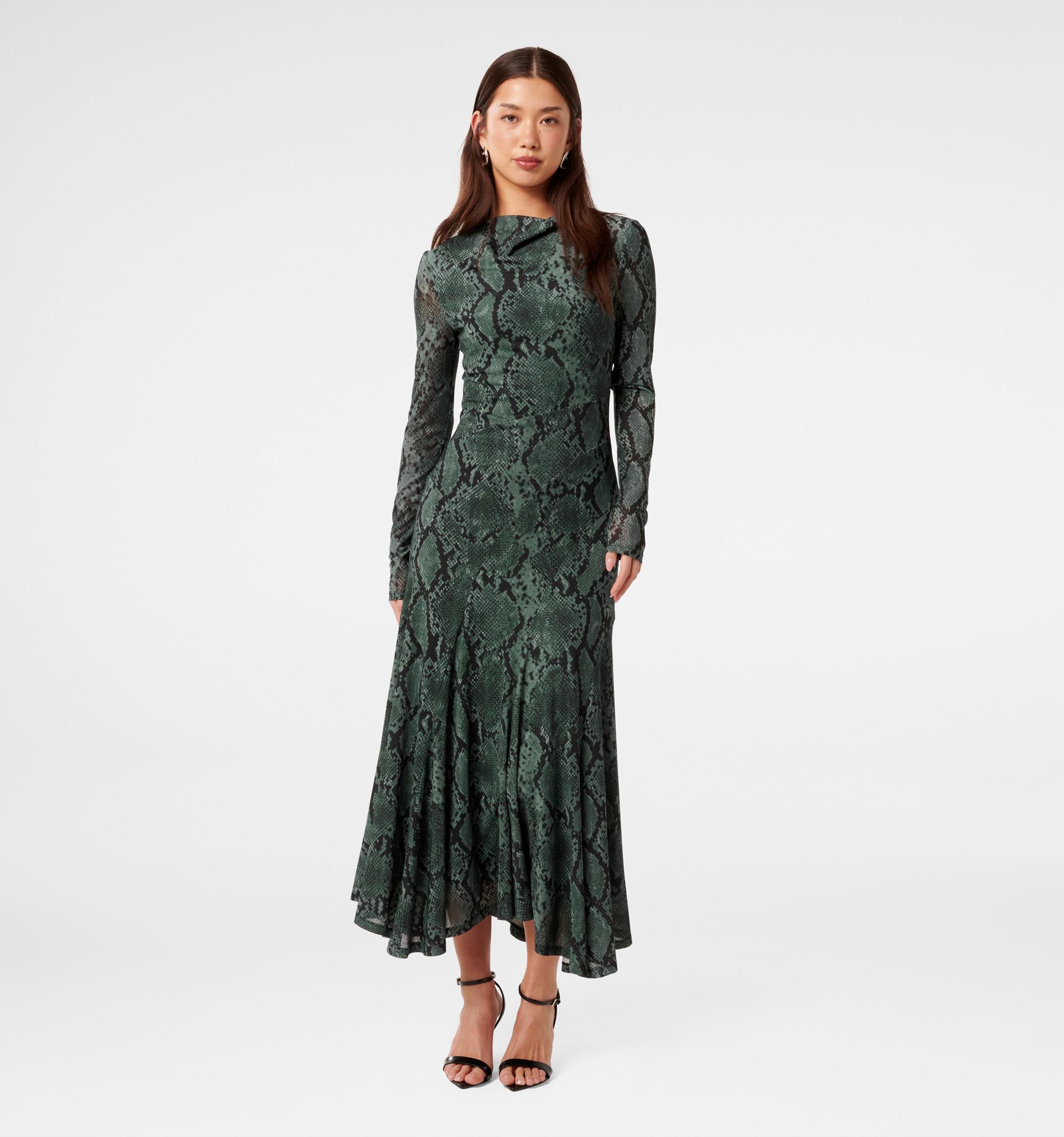 Tammy Asymmetric Hem Midi Dres