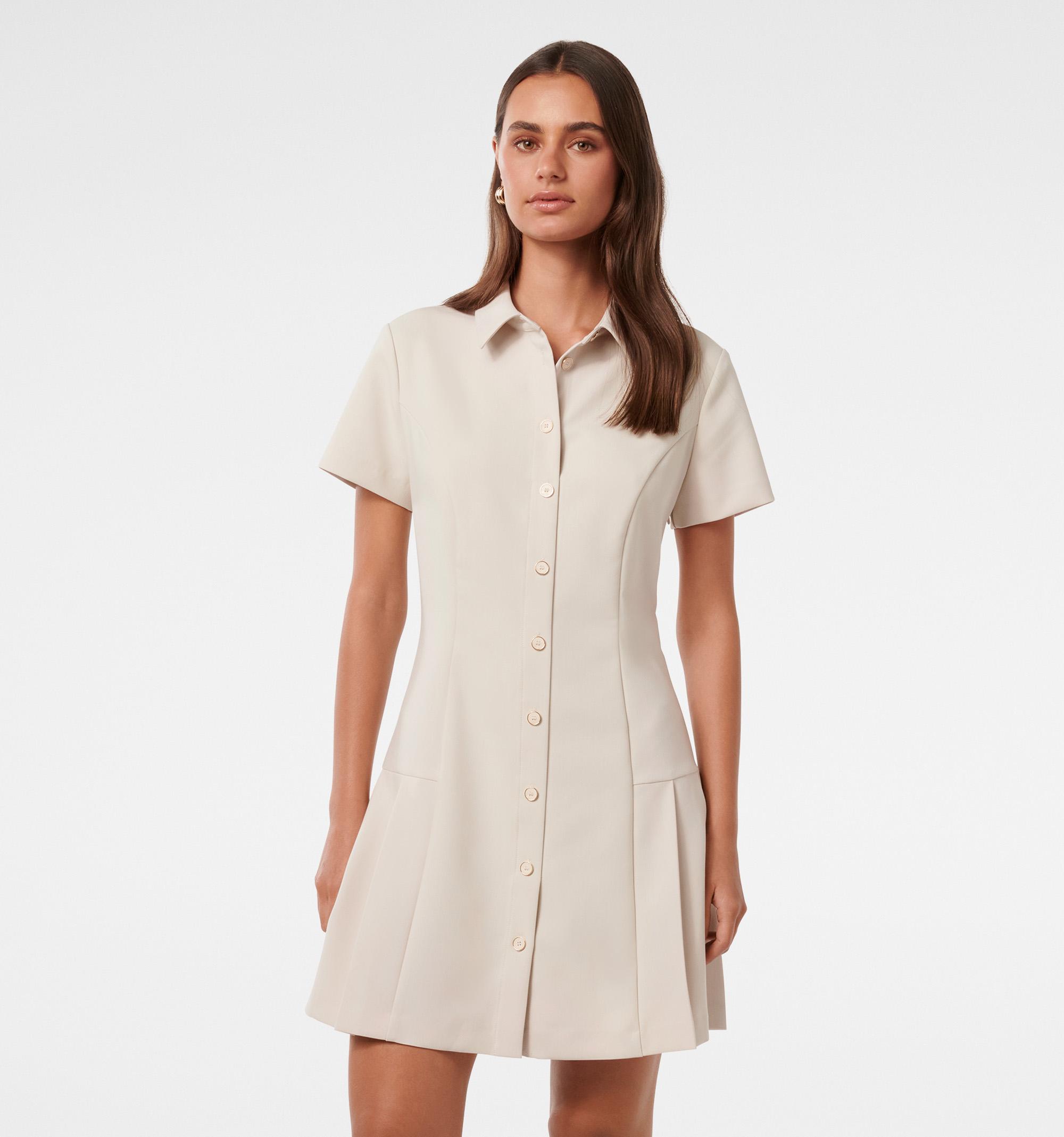Winnie Pleated Button Down Min