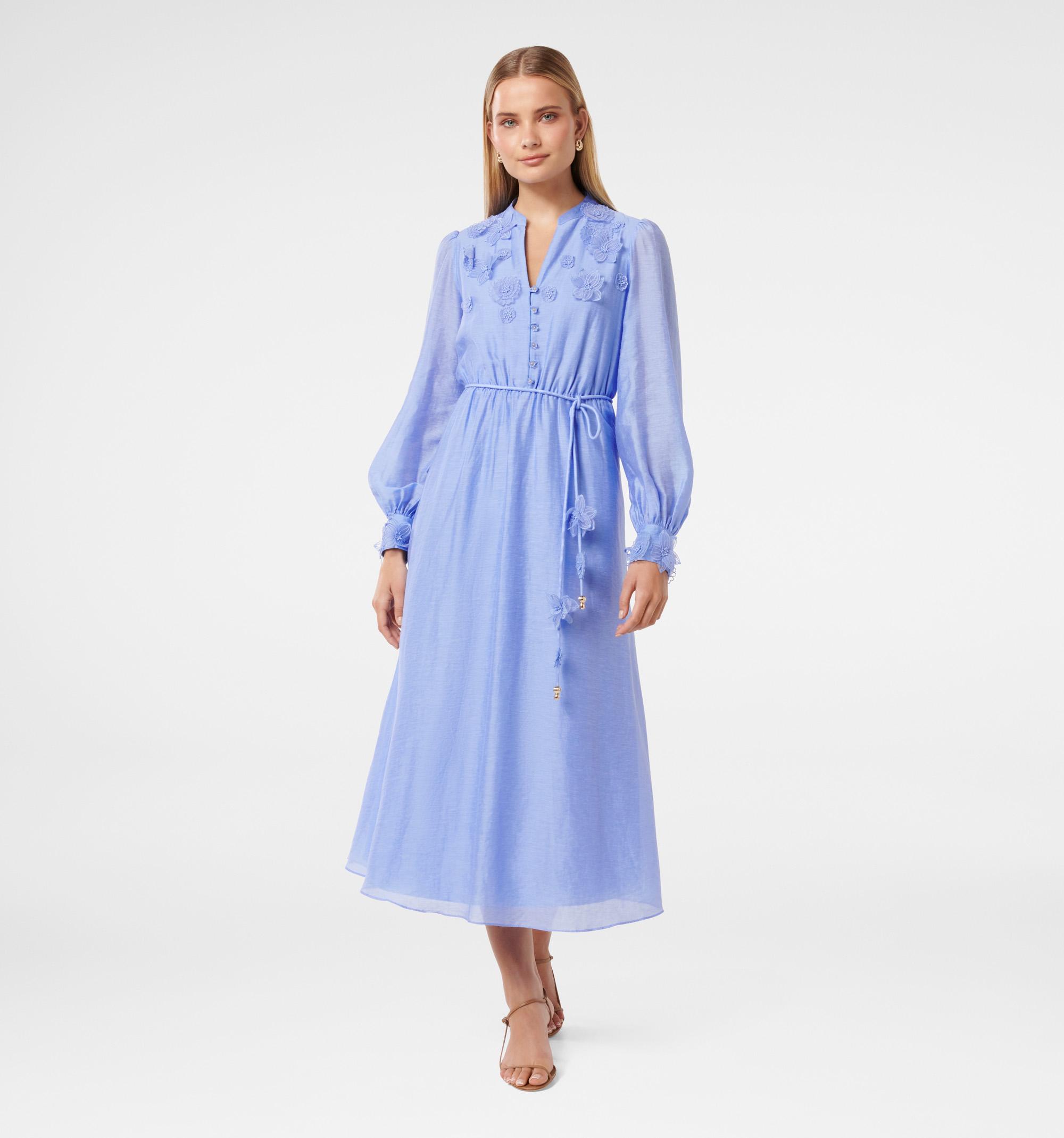Yasmin Floral Applique Midi Dr